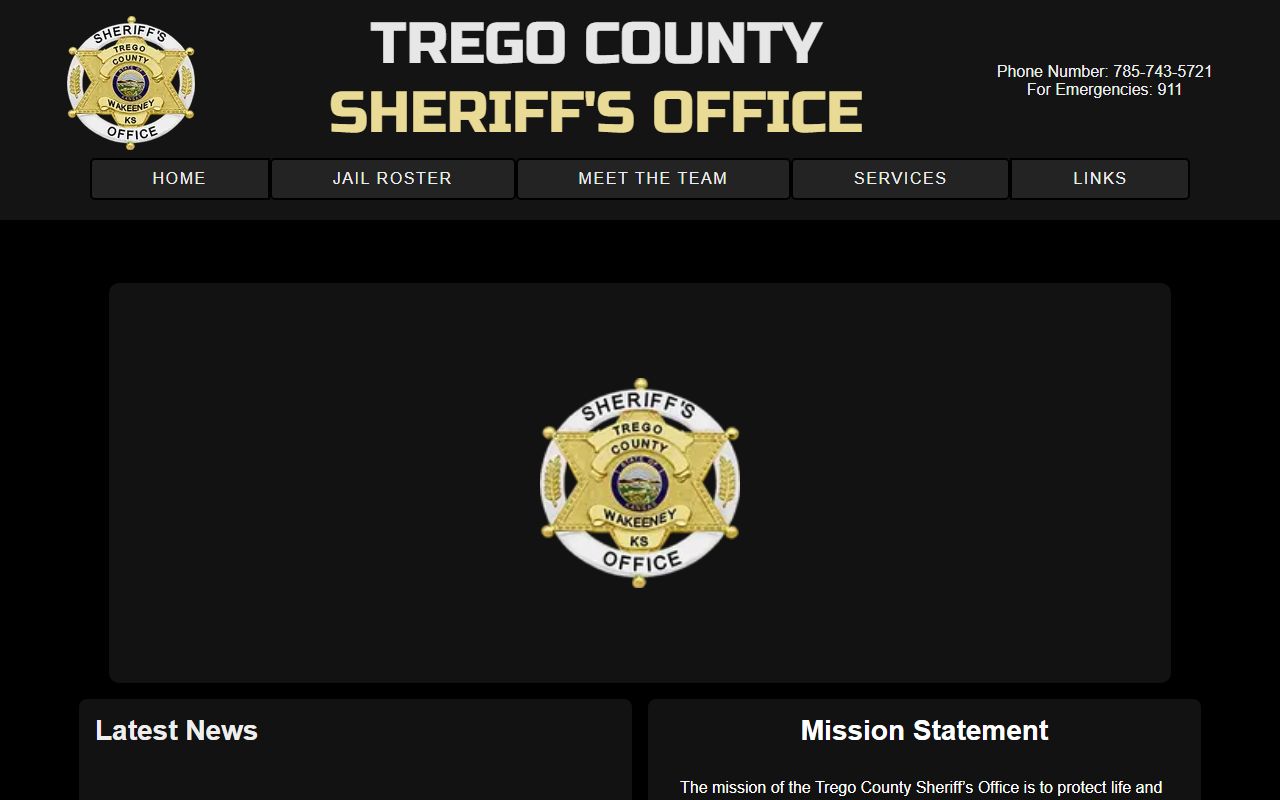 Trego County sheriff inmate population links and jail information